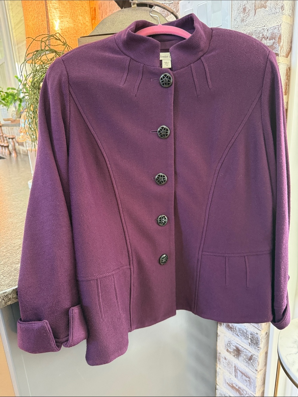 Women’s COLDWATER CREEK sz 16 Deep Plum  colored blazer